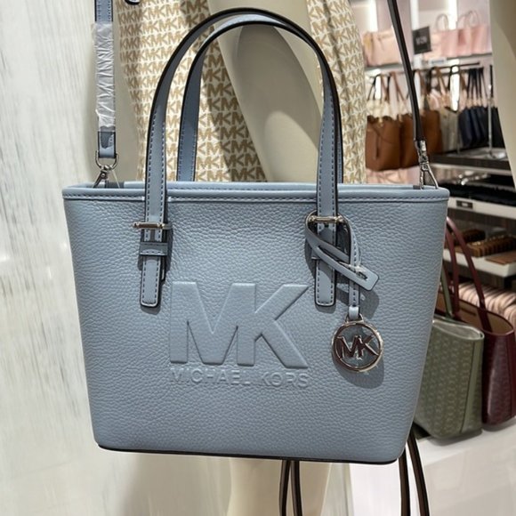 Michael Kors Xs Cryl Conv Tz Tote Pale Blue - Picture 1 of 16